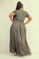 Soft Knit Wrap Around Top Maxi Skirt Set