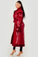 Gloss & Fur Glam" Full-Length Patent Trench Coat