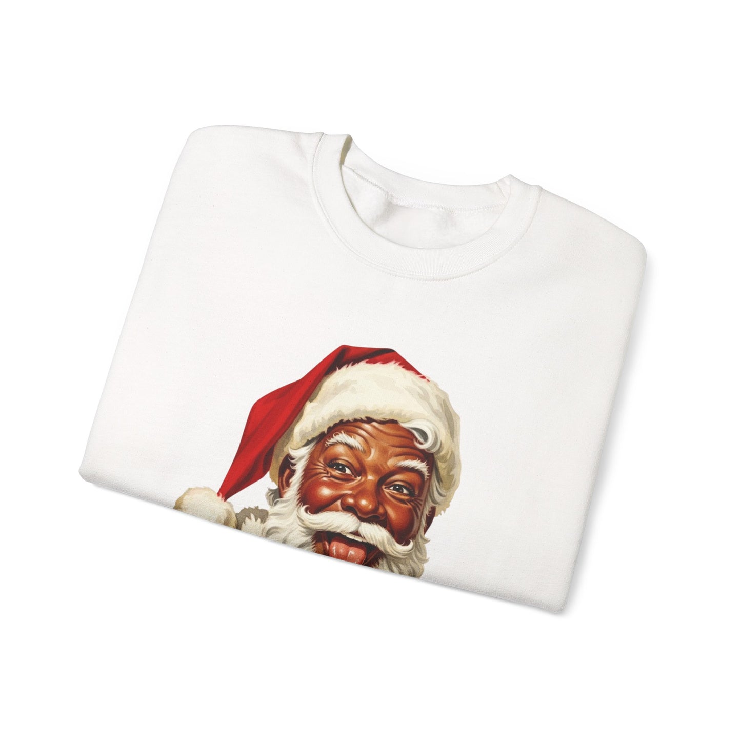 Black Santa Unisex Heavy Blend™ Crewneck Sweatshirt