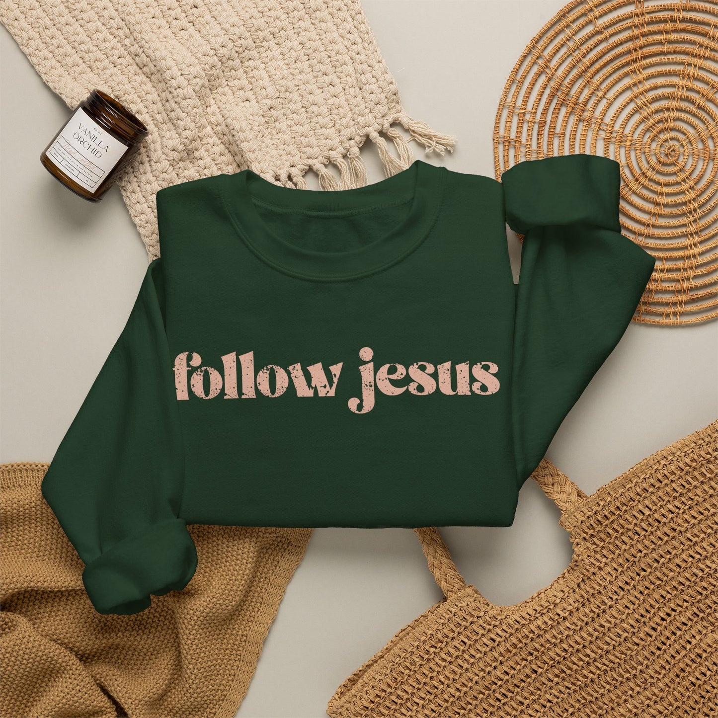 FOLLOW JESUS  Crewneck Sweatshirt