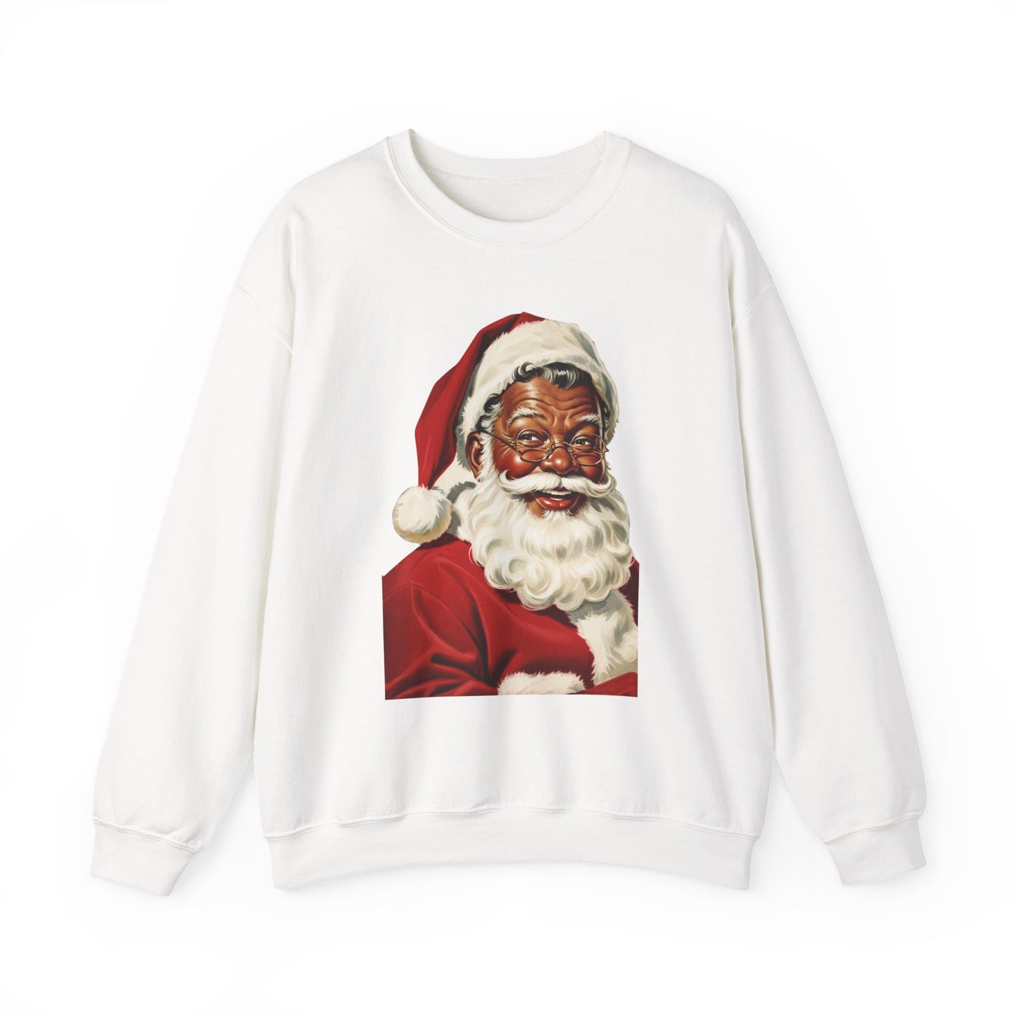Black Santa Unisex Heavy Blend™ Crewneck Sweatshirt