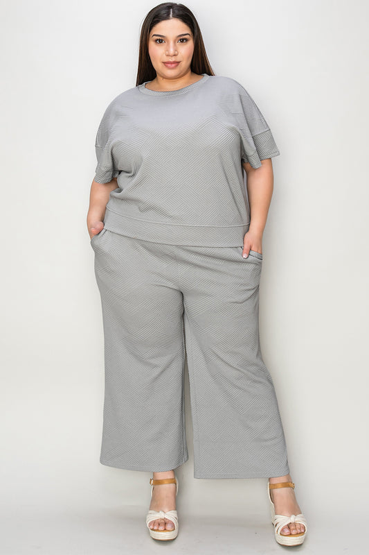 Texture Short Sleeve Set