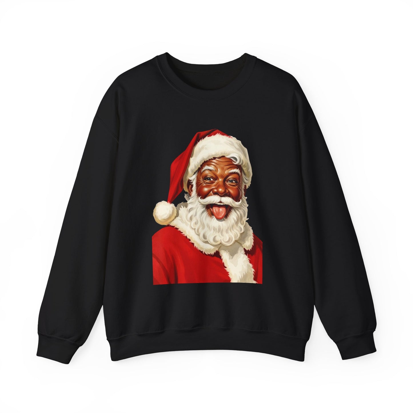 Black Santa Unisex Heavy Blend™ Crewneck Sweatshirt