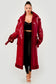 Gloss & Fur Glam" Full-Length Patent Trench Coat
