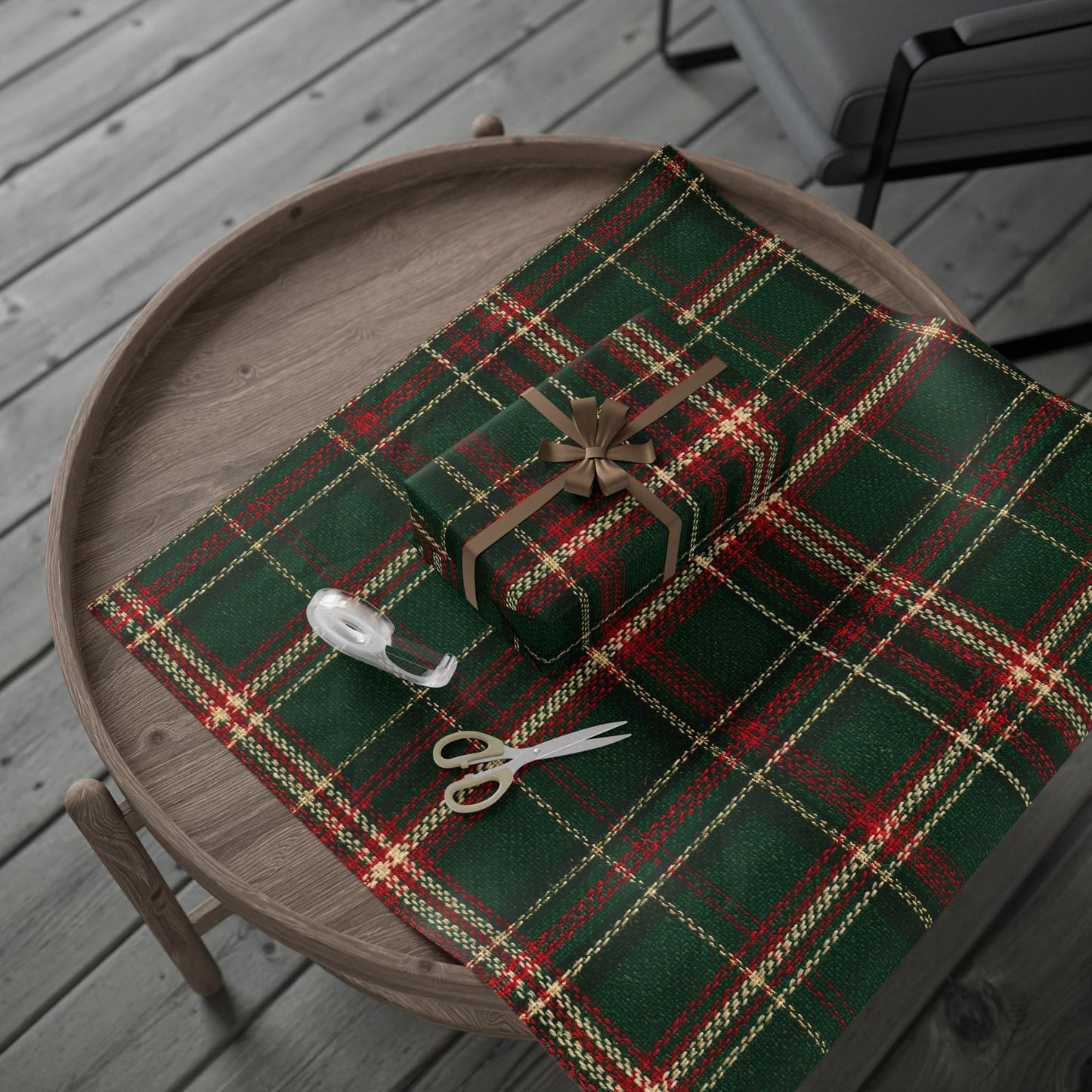 Evergreen Plaid Christmas Wrapping Paper 🎄✨