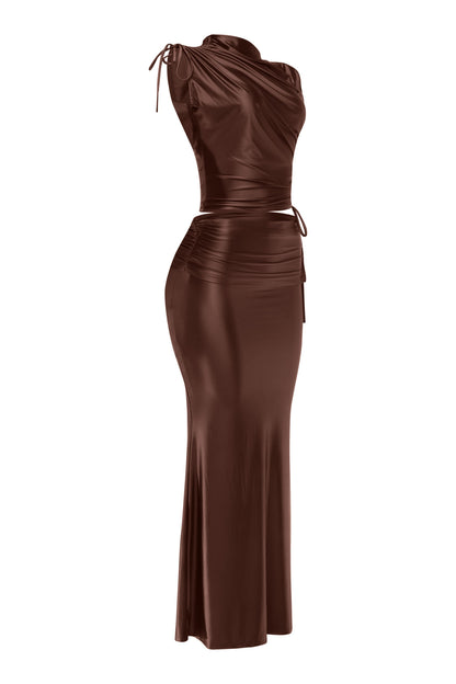 City Chic Mock Neck Maxi Set