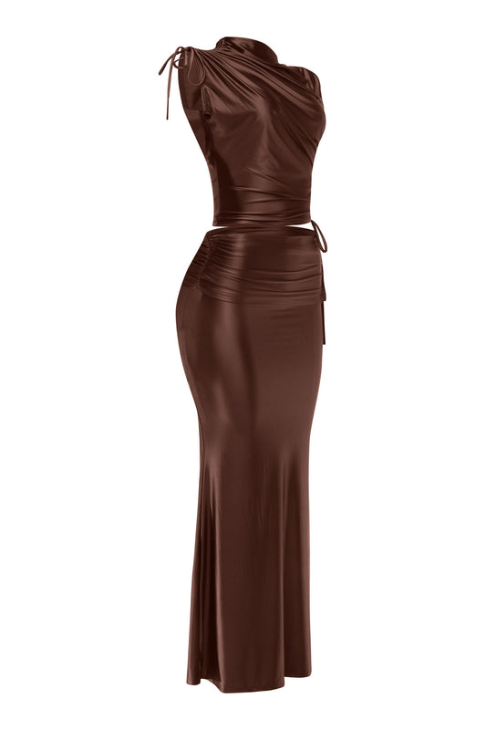 City Chic Mock Neck Maxi Set