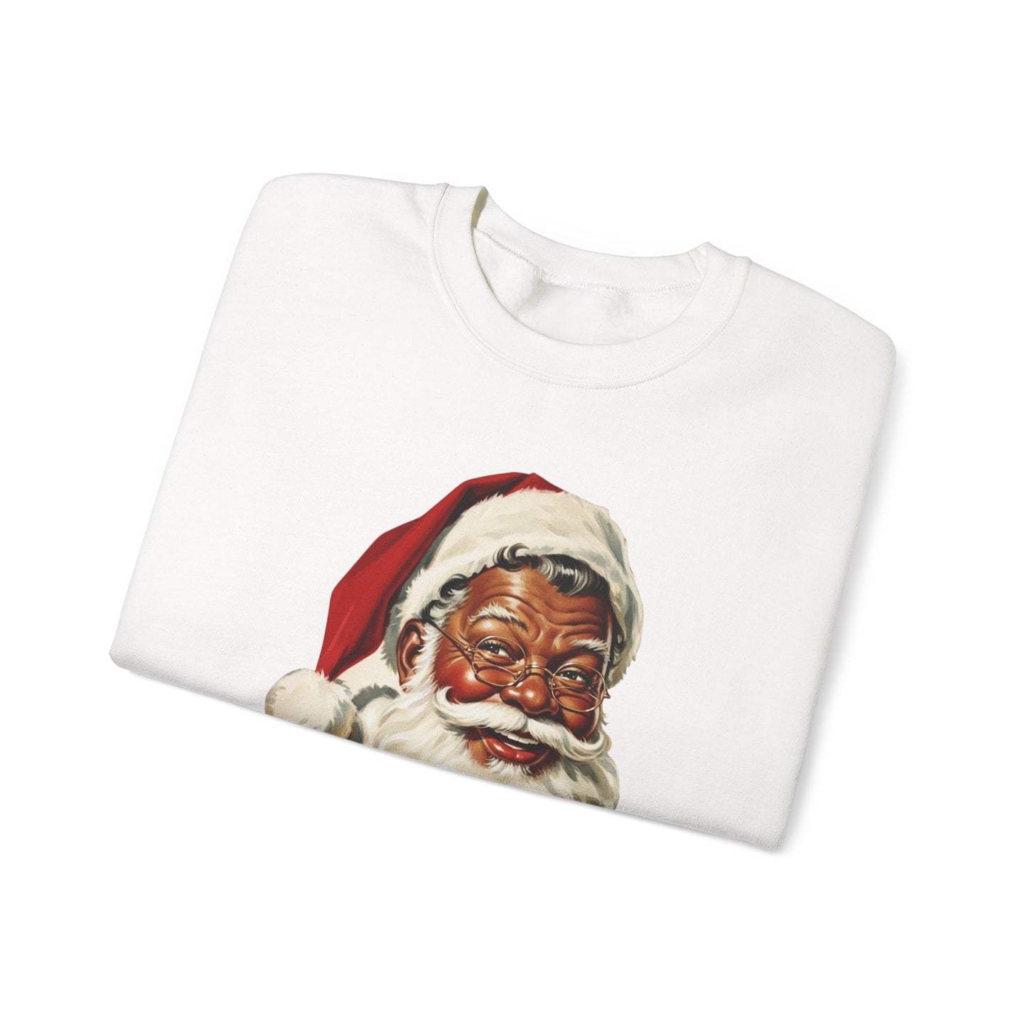 Black Santa Unisex Heavy Blend™ Crewneck Sweatshirt