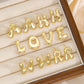 18K Bubble Letter Stud Earrings