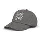 Trust God and Chill" Distressed Dad Hat
