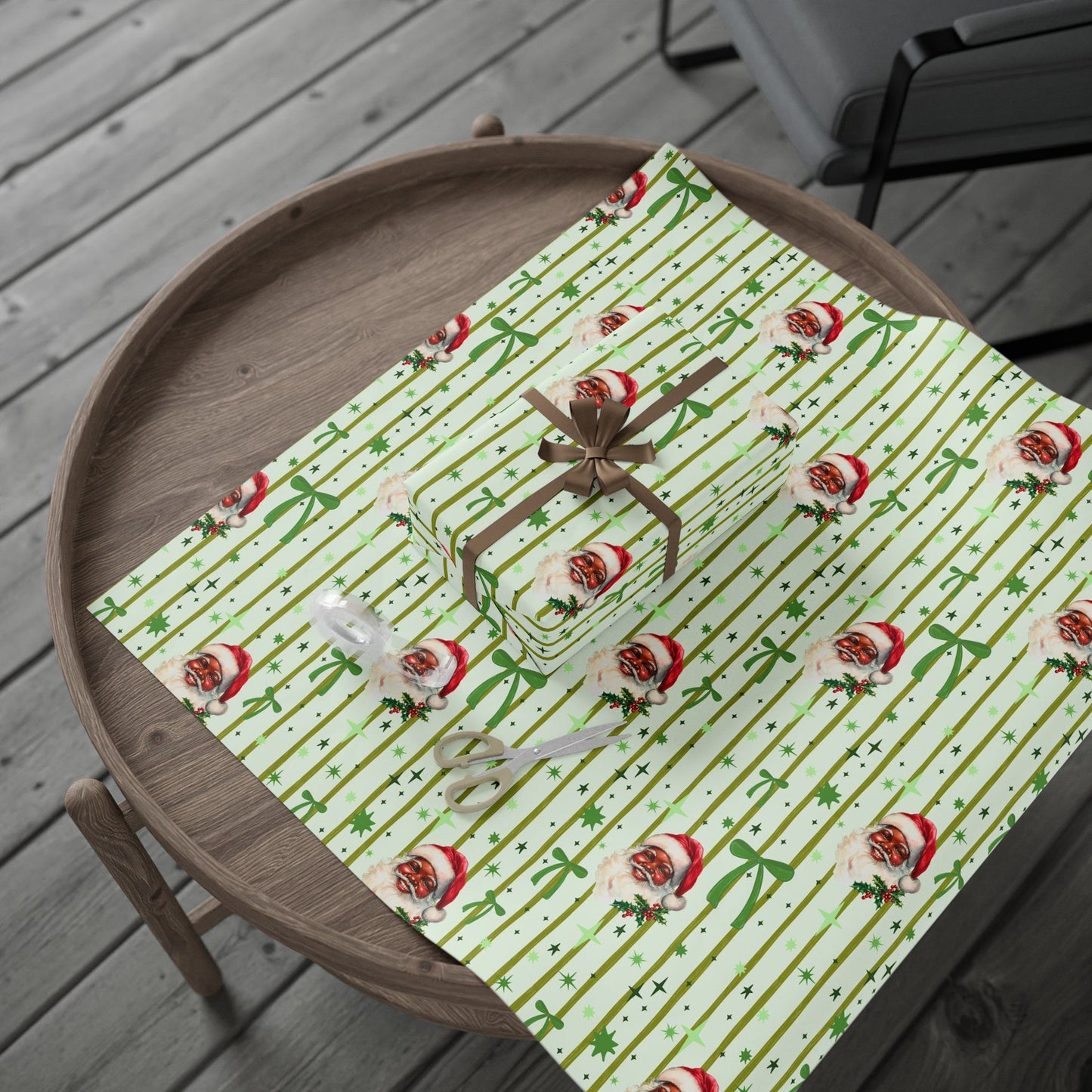 🎅🏾 Black Santa Wrapping Paper 🎄