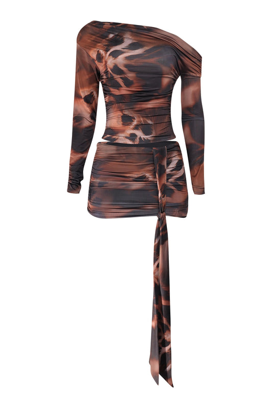 Flirt & Fierce Open Top & Mini Skirt