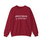 Jesus Saves, I  Spend Crewneck