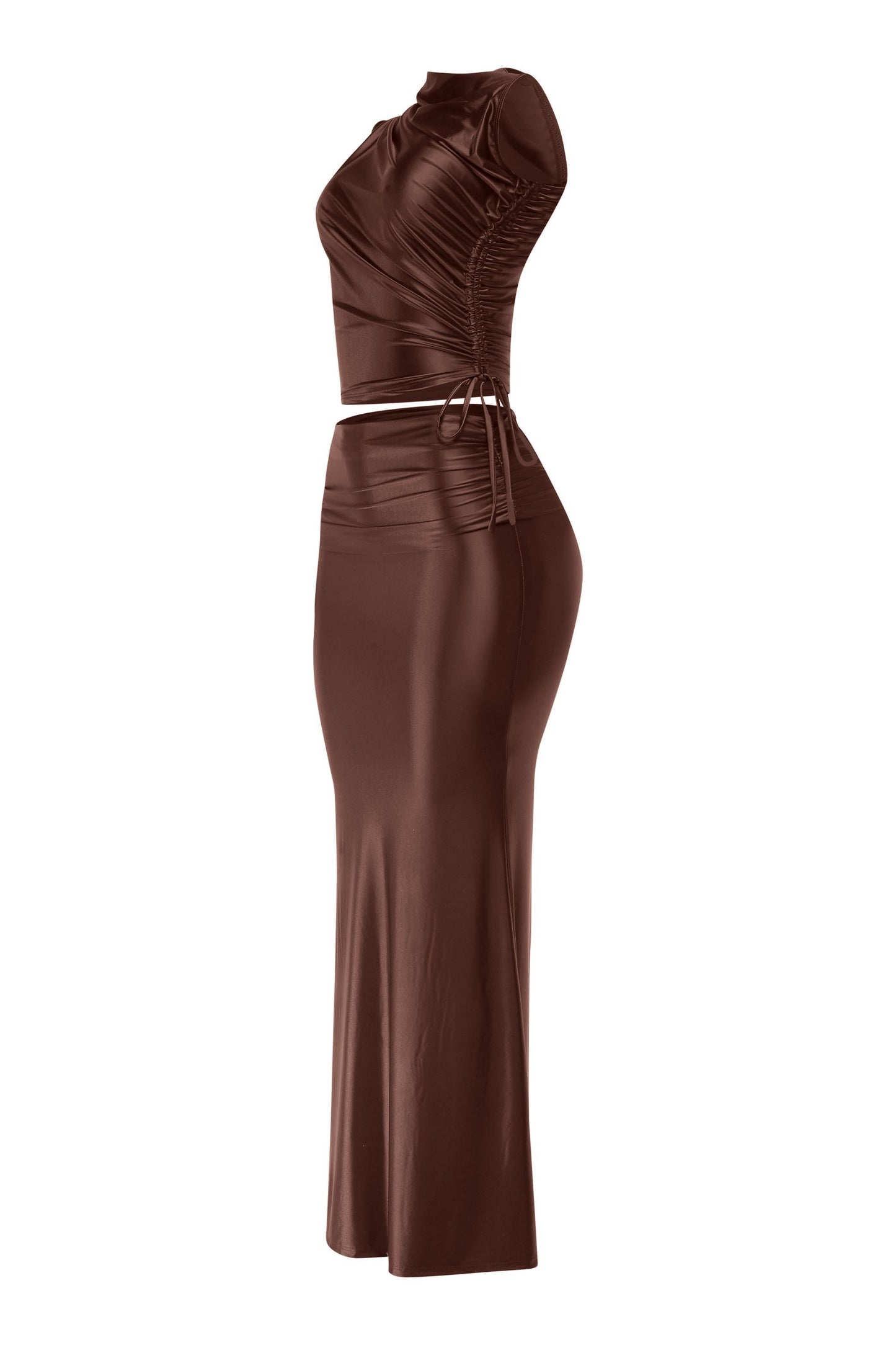 City Chic Mock Neck Maxi Set