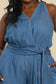V-NECK SLEEVELESS SUPER WIDE LEG JUMPSUIT