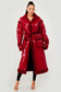 Gloss & Fur Glam" Full-Length Patent Trench Coat