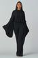 Draped Elegance Bell Sleeve Jumpsuit