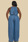 V-NECK SLEEVELESS SUPER WIDE LEG JUMPSUIT
