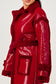 Gloss & Fur Glam" Full-Length Patent Trench Coat