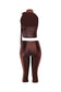 Sugar & Satin Mock Neck Capri Set