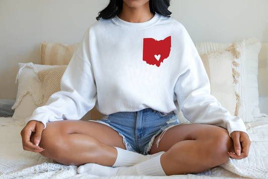 Heart of Ohio Unisex Crewneck Sweatshirt