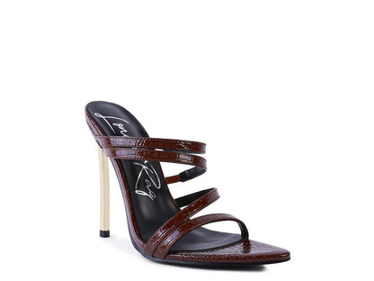 NEW AFFAIR Metal High Heeled Sandals
