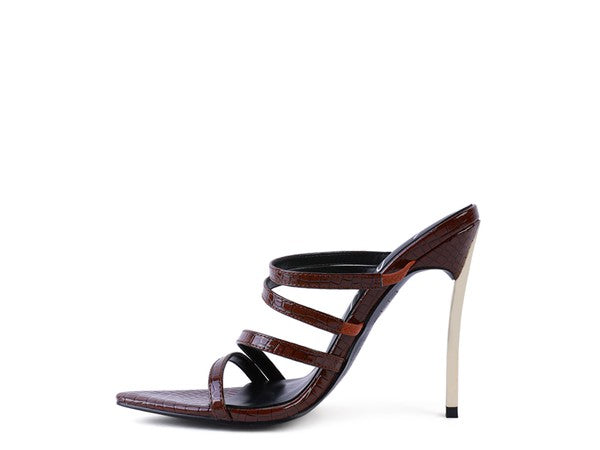 NEW AFFAIR Metal High Heeled Sandals