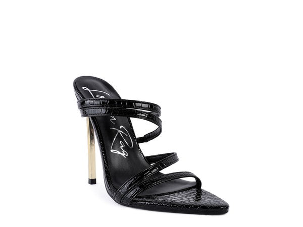 NEW AFFAIR Metal High Heeled Sandals