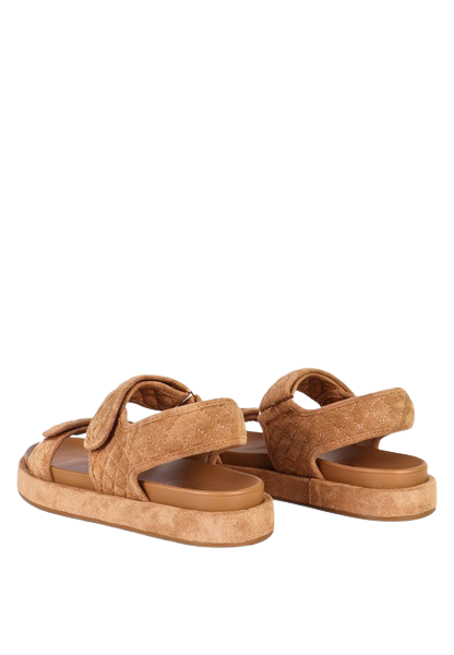 QUILTED PLATFORM SANDALS