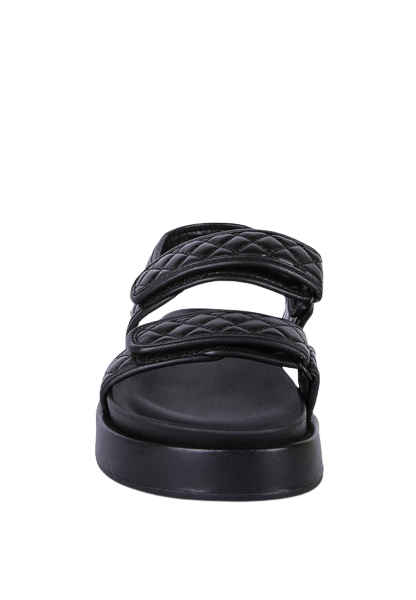 QUILTED PLATFORM SANDALS