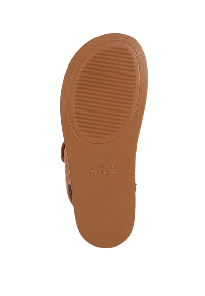 QUILTED PLATFORM SANDALS