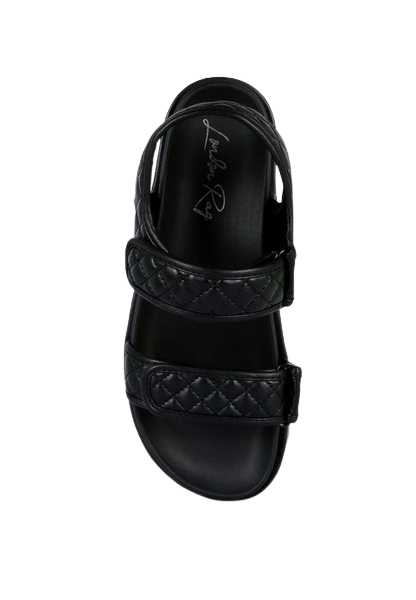 QUILTED PLATFORM SANDALS
