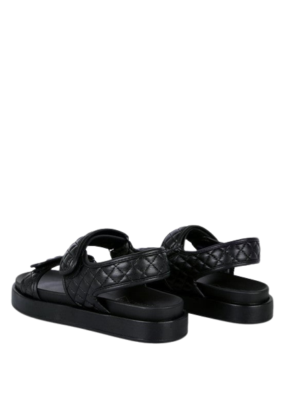 QUILTED PLATFORM SANDALS
