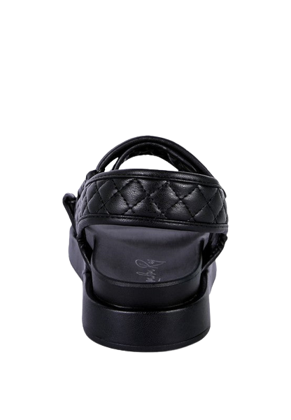 QUILTED PLATFORM SANDALS