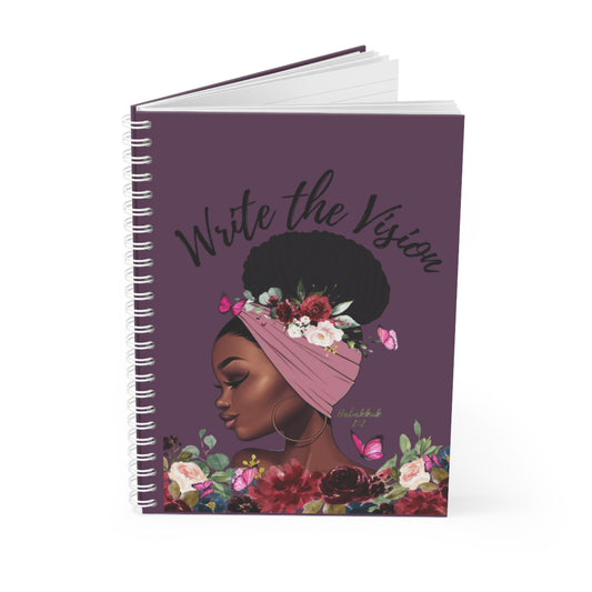 Write The Vision (Purple) Spiral Notebook